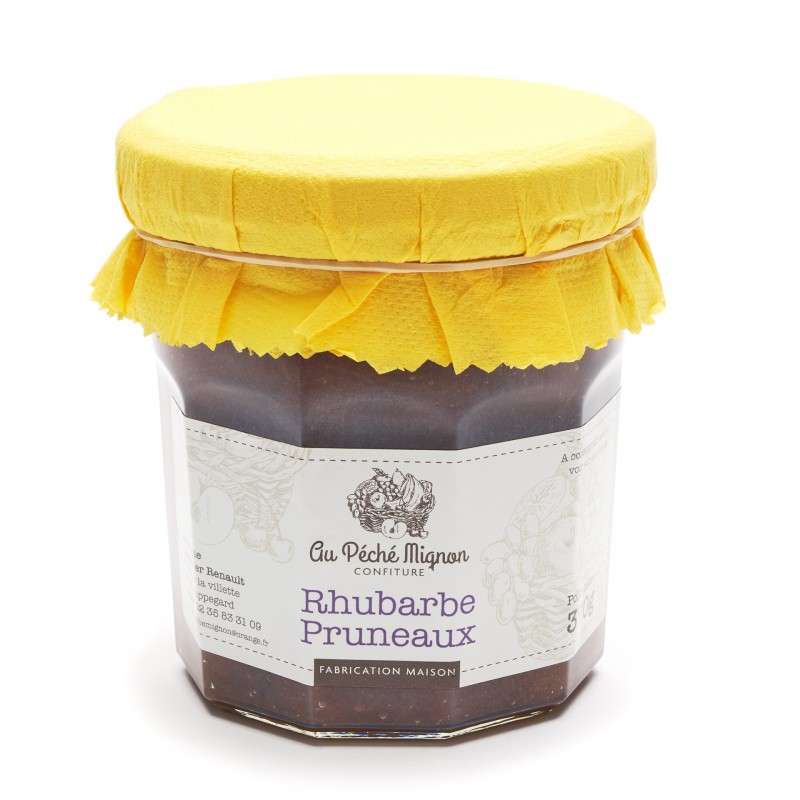 Au Pêché Mignon - Confiture de rhubarbe et pruneaux