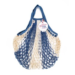 Filt - Blue and ecru shopping net